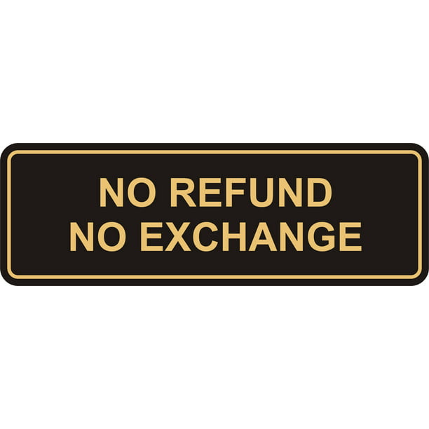 Medium Signs ByLITA Circle All Sales Final No Refunds No Exchanges Sign Navy Blue/Gold 